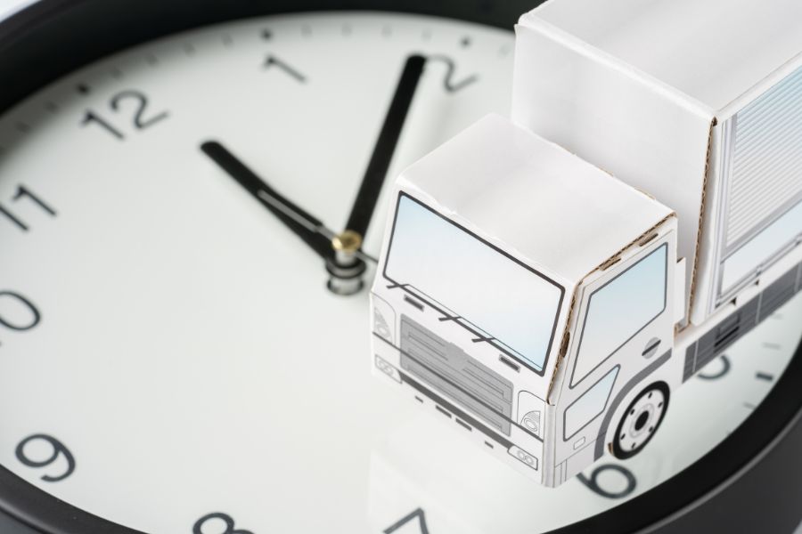 truck on a clock