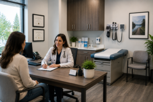 Doctors visit in office